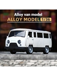 1pc 16.5*7.5*7.5cm/6.49*2.95*2.95in Metal Alloy Car Model Toy, Collectible Display, Playable, Van, S