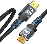 8K HDMI Cable 3.3 ft | 48Gbps Ultra High Speed Hdmi Cables,Certified 2.1 HDMI Cord HDCP 2.2&amp;2.3 3D, eARC,HDR10, Dynamic HDR, Compatible with Roku TV, Blu-ray, PS5, PS4, Xbox One, Fire TV, HDTV &amp; More