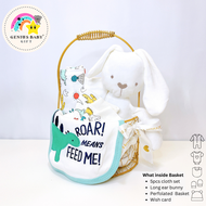 [ Genius Baby House ] Signature Genius Baby Newborn Clothes Steel Basket Gift Bundle Set G3865