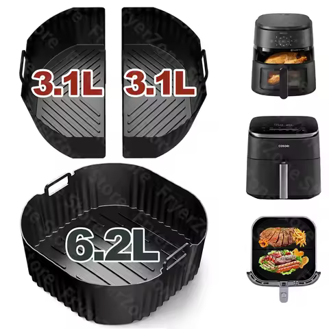 Air Fryer Mould for Philips 2000 6.2l NA230 & Ninja Air Fryer AF180 6.2L Reusable Silicone Air Fryer