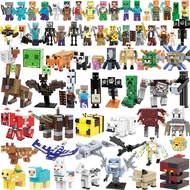 Minecraft Action Figures Drowned Steve Alex Llama Skeleton Horse HIM Building Block Collection Toys 