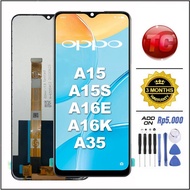 terbaru LCD OPPO A15 A15S A16E A16K A35 Original Fullset Crown Murah