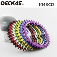 Factory direct sales Deckas 104BCD Round Narrow Wide Chainring Mountain bike bicycle 32T 34T 36T 38T crankset Tooth plate