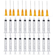3ml Syringes + 25g 20mm Injection Needles Drawing Needles Injection Tool Sharp Pointed Needles Dispo
