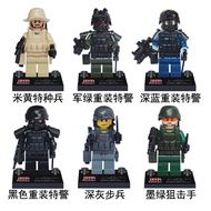 SWAT Figures Special Forces Toy Minifigures Military Special Police Building Blocks