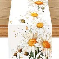 1pc, Floral Table Runner, Seasonal Decoration For Spring And Summer Dining, Suitable For Indoor And 