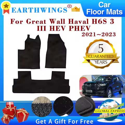 For Great Wall Haval H6 H6S 3 III HEV PHEV 2021~2023 Car Floor Mats Rugs Panel Footpads Carpets Cape