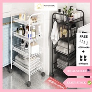 Wheeled Rack For Kitchen Goods Trolley 3/4/5 Tier Kitchen Trolley Rack Trolley Multipurpose Shelf Level 0117
