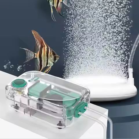 Ultra Silent Aquarium Air Pump Silent Operation Adjustable Fish Tank Oxygen Air Pump Transparent Hig