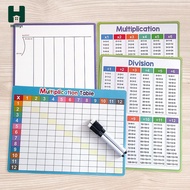 [Homyl] 4x Dry Erase Board 8" x 11" Dry Erase Division Multiplication Whiteboard
