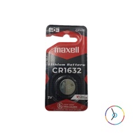ถ่านกระดุม ถ่านรีโมทรถยนต์ Maxell CR1632 1632 (แพค 1 ก้อน) ของแท้ 100%