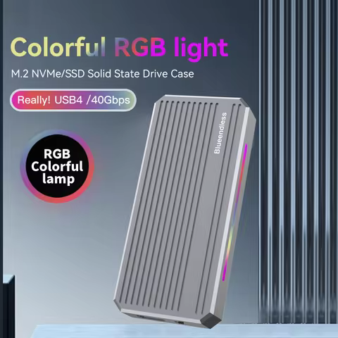 M.2 NVME SSD Enclose Type C USB 4.0 SSD Case 40Gbps External Box Solid disk Case Nvme to Thunderbolt