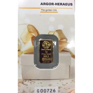 GOLD ARGOR-HERAEUS SPECIAL BAR - 2 GRAM
