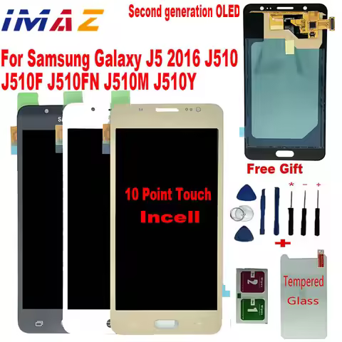 IMAZ 2ND OLED For Samsung Galaxy J5 2016 J510 SM J510F LCD Display J510FN/DS J510M J510Y LCD + Touch