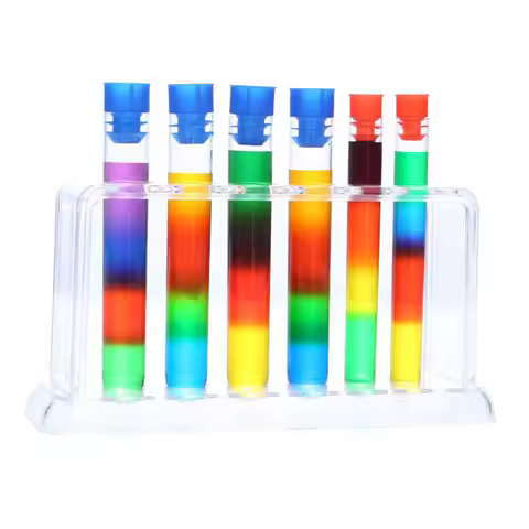 2X Plastic Clear Test Tube Rack 6 Holes Stand Lab Test Tube Stand Shelf School Supply Lab Equipment 