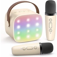 Mesin Karaoke Kanak-kanak Mini YLL dengan 2 Mikrofon, Hadiah Karaoke untuk Kanak-kanak Perempuan Ber