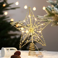 Christmas Tree Top Stars Tree Top Stars Christmas Five-pointed Stars Iron Stars Christmas Tree Ornam