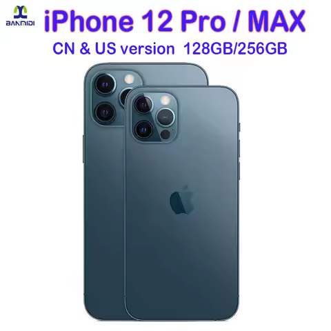 100% Original iPhone 12 Pro 6.1" & 6.7" iPhone 12 Pro Max Smartphone Unlocked 128GB/256GB ROM IOS A1