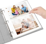 succulentlovers 20 PCS Photo Album Self Adhesive Pages - 11 x 9 inch Three Ring Photo Album Refill P