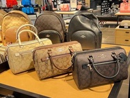 Coach rowan satchel in signature canvas 83607 波士頓枕頭包，牛皮拼PVC老花料，經典襟睇