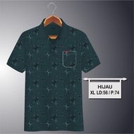 Liso wear - Kaos korea saku dewasa full print motip batik 04 | kaos kerah pria polo shirt lengan pen