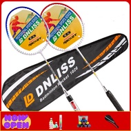 Genuine Dnlis Badminton Racket Pair, Lightweight, Cheap And Durable Premium Frame, Convenient Badminton And Carrying Case