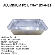 ALUMINUM TRAY CONTAINER BX-6421 ALUMINUM FOIL TRAY BOX CONTAINER 6421