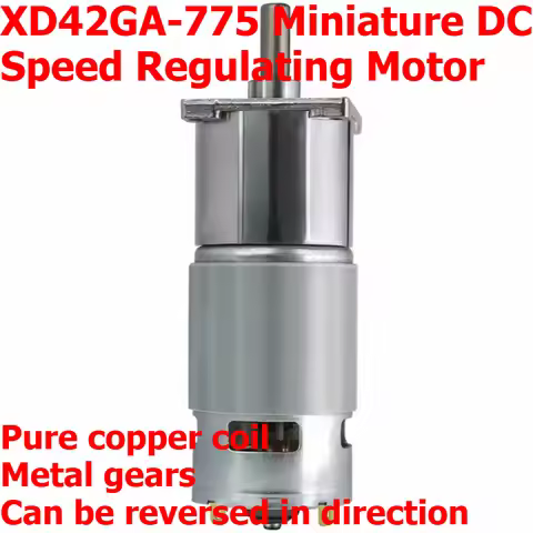 12V 24V Dc Gear Motor 25W 42GA775 Gear Reducer Motor High Torque Low Speed Micro Adjustable Speed 77