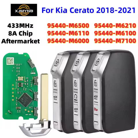 XJMYNB 433MHz 8A Chip Keyless Smart Car Key For Kia 2018-2022 Forte Cerato 95440-M6000 M6100 M6110 M
