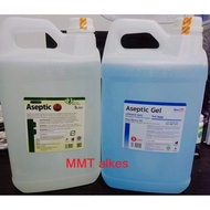 Aseptic gel hand sanitizer 5 liter galon