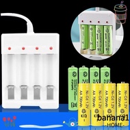 BANA AA / AAA Battery Charger Independent Rechargeable 4 Slot USB Battery Charger