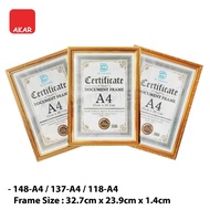 A4 Certificate Frame / Keep Wall Photo Frame / Standable Painting Frame A4 Size With Gold Border