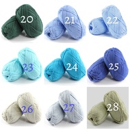 100% Cotton Yarn (Code 20-32) | 100G Ready Stock - Cotton Crochet Yarn | Knitting Yarn - Benang Kait