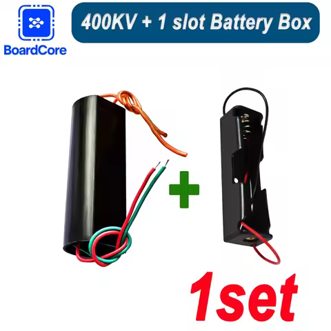 1set 400KV Boost Step Up Power Module+18650 Battery Holder Box 1slot 3.7V Combination Set 400000V Hi