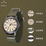 2024 High-value Watch Swiss Army Watch Nylon Braided Belt Dual Calendar Luminous Waterproof Outdoor Fishing Stainless Steel Watch