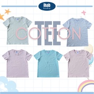 [IHAB KID] Kids Fashion Plain T Shirt - 100% Premium Cotton Summer T Shirt Kid T Shirt