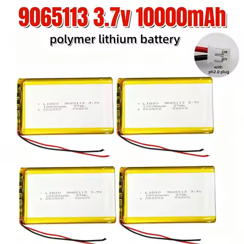 9065113 3.7V 10000mAh Polymer Lithium Battery w PH2.0 2pin For Power Bank CCTV POS Advertising Machi