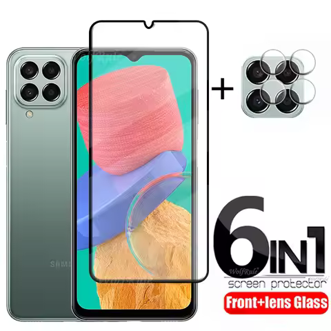 6in1 For Samsung Galaxy M33 5G Glass For Samsung M33 M23 M12 M22 M32 Tempered Glass Screen Protector