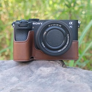 Genuine Leather Camera Bag for Sony A7C A6400 A6700 Protective Case A7M3 Multi-Purpose Design Korean