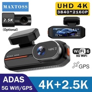 UHD 4K 3840*2160P Dash Cam ADAS WiFi GPS Depan 4K Belakang 2.5K DVR Perakam Video 24H Penglihatan Ma