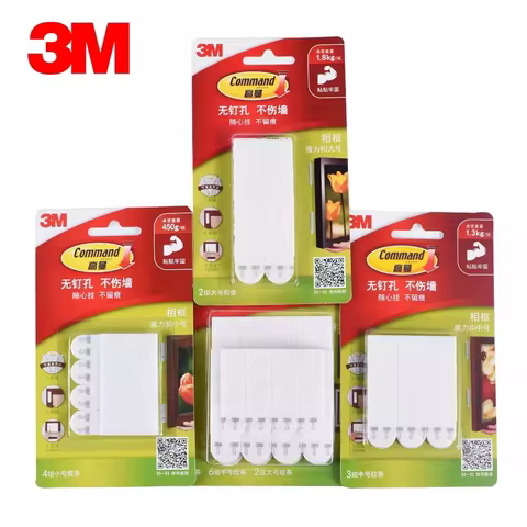 3M Command strips 3M Command no nails/holes no damage Picture hanging Strips Small, medium, Large