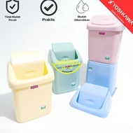 8)(ah4n-i YOSHIKAWA MINI DUSTBIN TRASH CAN WITH SWING LID PI-1012 702