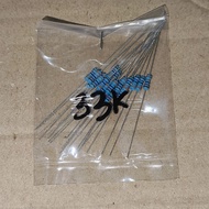 R 33K Ohm 0.25W 1 Percent Metal Film Resistor 33 K Kilo Ohm MetalFilm 0.25 Watt 20 Pcs