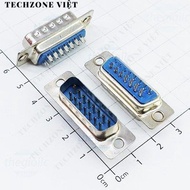 [10 Pieces]- DB15 Male Port 15 Pins Straight 2 Rows Solder Wire Connector TechZone Viet