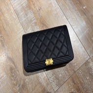 Chanel Boy WOC荔枝牛皮-黑金