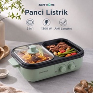TAFFHOME Electric Hotpot BBQ Grill 2in1 Non Stick 1300W - DYG-05