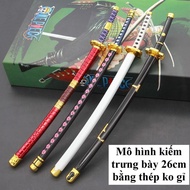 (26cm) Mô hình trưng bày Kiếm Kimetsu no Yaiba /Zoro One Piece/ Râu Trắng/ Mihawk Bằng Hợp Kim Không