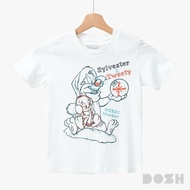 DOSH KIDS T-SHIRTS LOONEY TUNES เสื้อยืดคอกลมเด็ก DLTBT5000-OW (4-12)