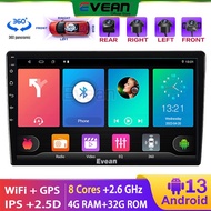 [4G+32G IPS ] 9''/10''inch 360 Panoramic Android 13.0 Car Radio Stereo Bluetooth MP5 Multimedia Player With Wifi GPS
