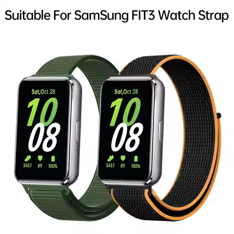 Nylon Loop Strap for Samsung Galaxy Fit 3 Adjustable Elastic Bracelet Watchband for Samsung Galaxy F